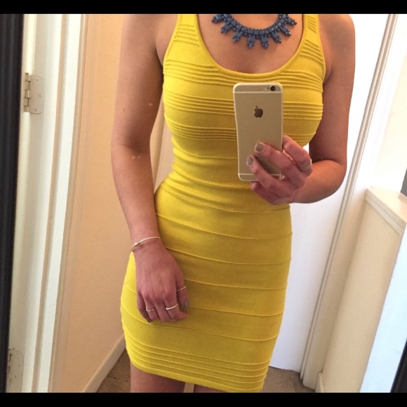 Dresses & Skirts - Yellow Racerback Bodycon Dress